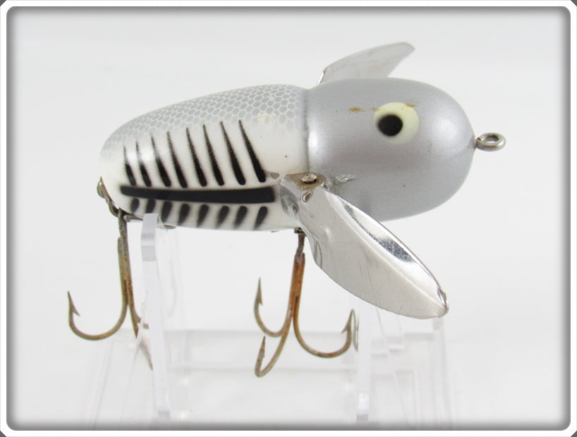Vintage Heddon Silver Shore Crazy Crawler Lure 