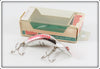 Heddon Nickel Fluorescent Red Shore Tadpolly Lure In Box