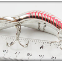 Heddon Nickel Fluorescent Red Shore Tadpolly In Box