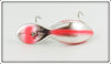 Heddon Nickel Fluorescent Red Shore Tadpolly In Box