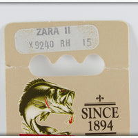 Heddon Red Head White Zara II On Card