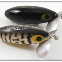 Vintage Fred Arbogast Coachdog & Black Jitterbug Lure Pair