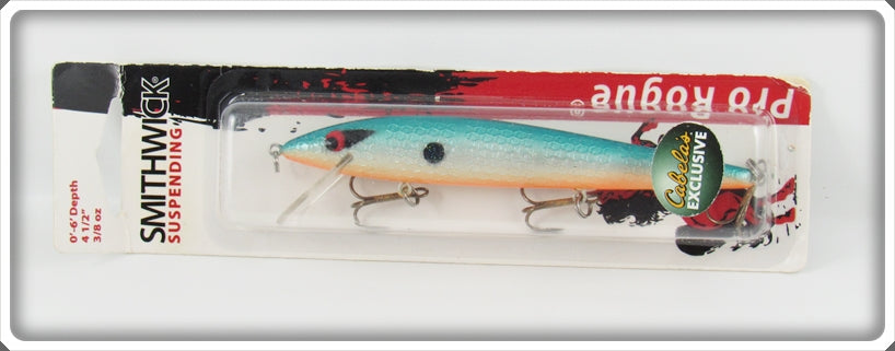 Smithwick Blue Glass Suspending Pro Rogue Lure On Card For Sale