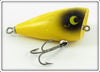 Vintage Whopper Stopper Yellow & Black Popper Lure 