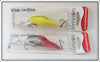 Norman Chartreuse & Black/Red Bass Magnet Lure Pair On Cards