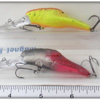 Norman Chartreuse & Black/Red Bass Magnet Pair On Cards