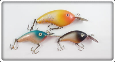 Doll Super Secret Lot Of Three: Yellow/Orange, Blue/Pink & Black/White