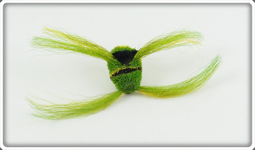 Vintage Green & Black Fly Rod Hair Frog Lure 