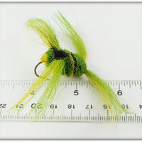 Green & Black Fly Rod Hair Frog