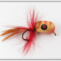 Vintage Isle Royale Red & White Featherwood Fly Rod Bug Lure 