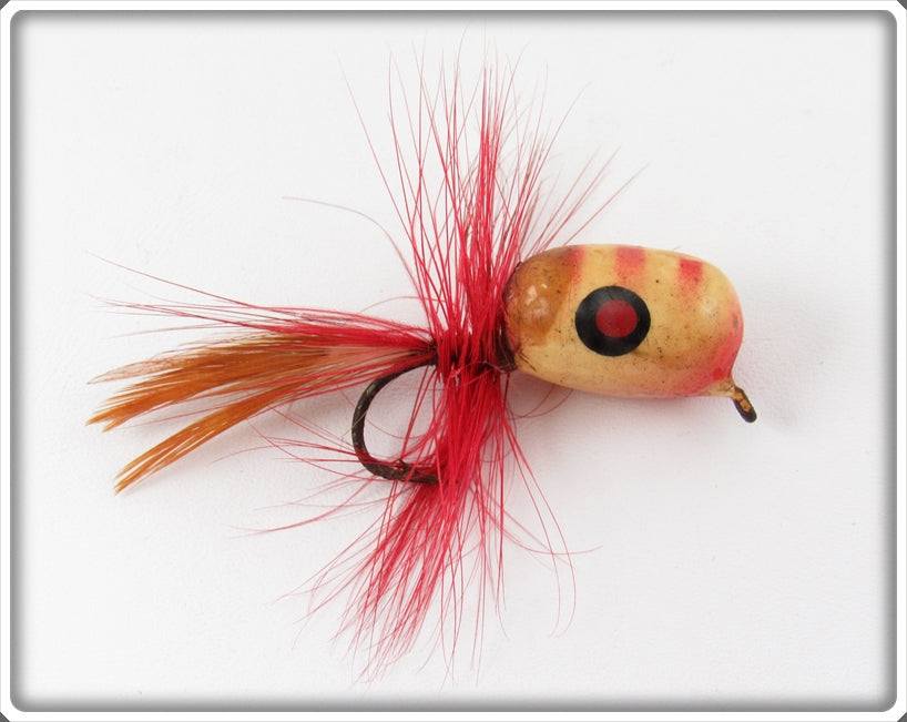 Vintage Isle Royale Red & White Featherwood Fly Rod Bug Lure 
