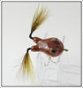 Vintage Fred Arbogast Messinger Brown Bucktail Frog Lure