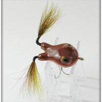 Vintage Fred Arbogast Messinger Brown Bucktail Frog Lure