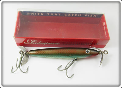 Vintage Shakespeare Gold Scale Slim Jim Lure In Box 6541 GW 
