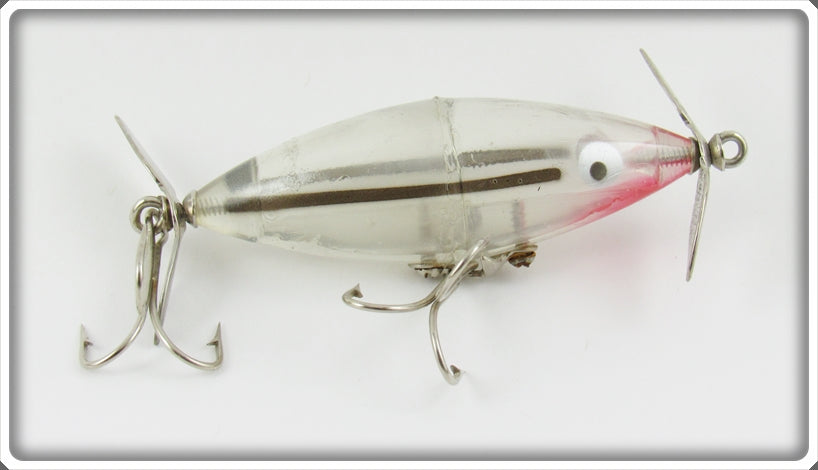 Vintage Tackle Industries Clear Black Stripe Skip Jack Lure