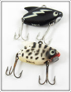 Vintage Heddon Black & Coachdog Sonic Lure Pair