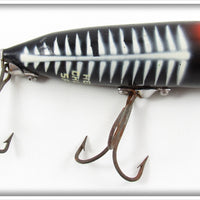 Vintage Heddon Black Shore Chugger Spook Lure 