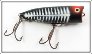 Vintage Heddon Black Shore Chugger Spook Lure 