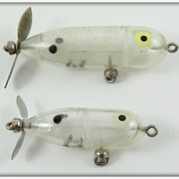 Vintage Heddon Clear Baby & Tiny Torpedo Lure Pair