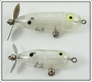 Vintage Heddon Clear Baby & Tiny Torpedo Lure Pair