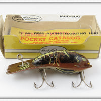 Vintage Fred Arbogast Natural Crawdad Mud Bug Lure In Box