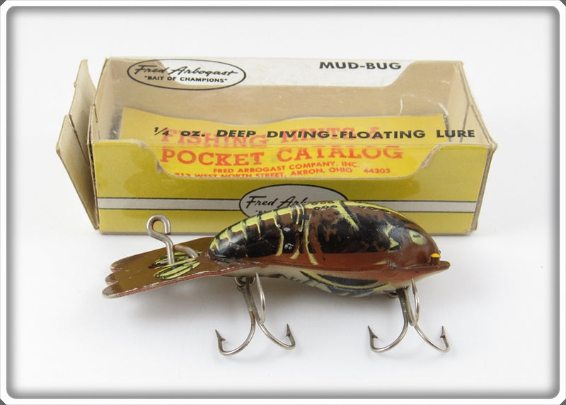 Vintage Fred Arbogast Natural Crawdad Mud Bug Lure In Box For Sale
