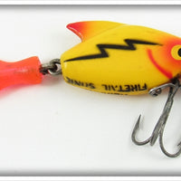 Vintage Heddon Yellow Firetail Sonic Lure 