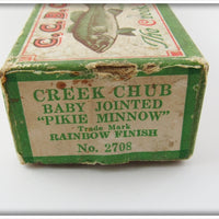 Creek Chub Rainbow Jointed Baby Pikie Empty Box