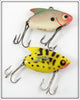 Vintage Heddon Shad & Yellow Coachdog Sonic Lure Pair 