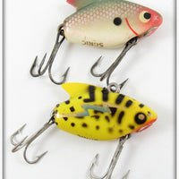 Vintage Heddon Shad & Yellow Coachdog Sonic Lure Pair 