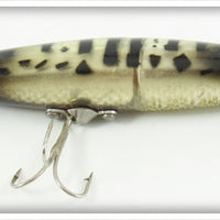 Vintage Heddon Silver & Black Dying Flutter Lure