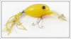 Vintage Fred Arbogast Yellow Scale Bug Eye Lure