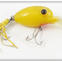 Vintage Fred Arbogast Yellow Scale Bug Eye Lure