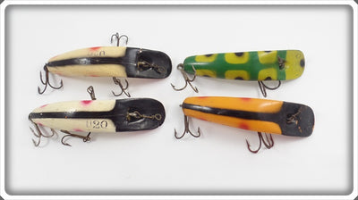 Helin Flatfish U20 Lot Of Four: Orange, White & Frog