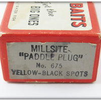 Millsite Empty Box For Yellow Black Spots Paddle Plug
