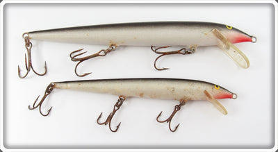 Vintage Rapala Black & Silver Minnow Lure Pair