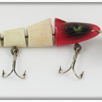 Vintage Sportsland Mfg Co Red & White Shimmy Shiner Lure