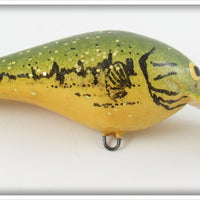 Vintage Bass Finish With Glitter Crankbait Lure 