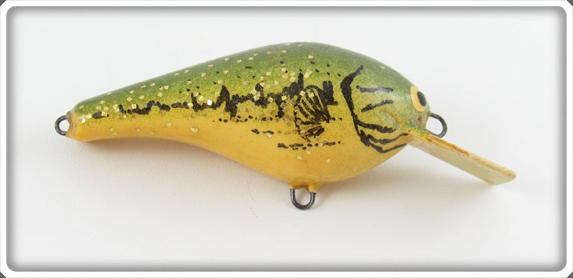 Vintage Bass Finish With Glitter Crankbait Lure 