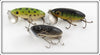 Arbogast Frog, Perch & Mouse Jitterbug Lot Of Three
