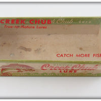 Creek Chub Silver Flash Concave Belly Midget Darter Empty Box 