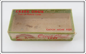 Creek Chub Silver Flash Concave Belly Midget Darter Empty Box 