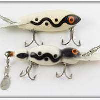 Bomber White Black Shadow Stripe Model 400 & Water Dog Pair 