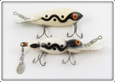 Bomber White Black Shadow Stripe Model 400 & Water Dog Pair 