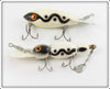 Bomber White Black Shadow Stripe Model 400 & Water Dog Pair