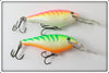 Rapala Green & Pink Fire Tiger Shad Rap Lure Pair