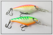 Rapala Green & Pink Fire Tiger Shad Rap Lure Pair