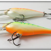 Rapala Green & Pink Fire Tiger Shad Rap Pair