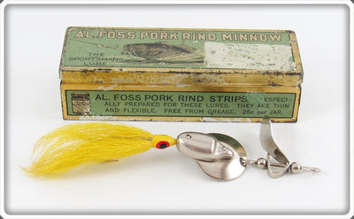 Vintage Al Foss Shimmy Lure In Green Tin 