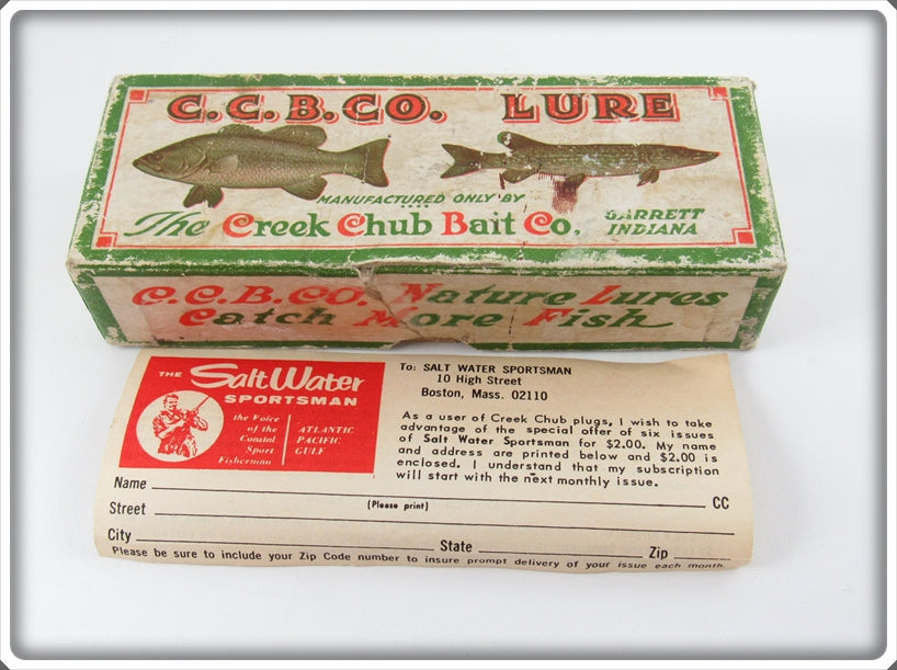 Vintage Creek Chub Unmarked Empty Lure Box